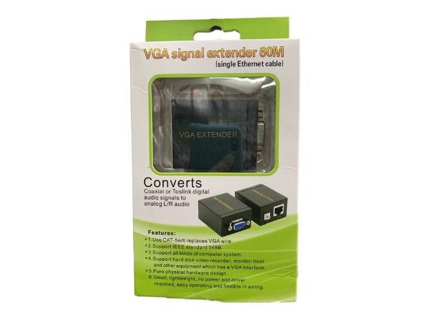 &u+  EXTENSOR VGA A VGA POR UTP HASTA 60M (7401)